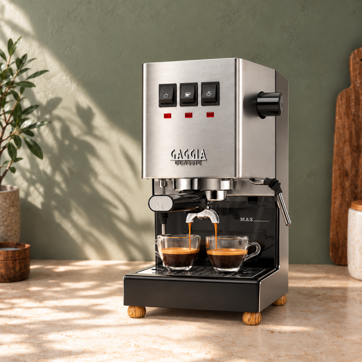 Handcrafted Wood Feet for Gaggia Classic